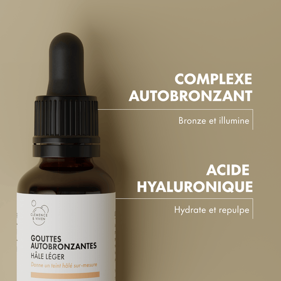 Gouttes autobronzantes hâle léger - Clémence & Vivien