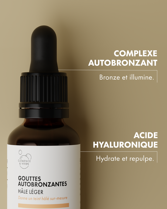 Gouttes autobronzantes hâle léger