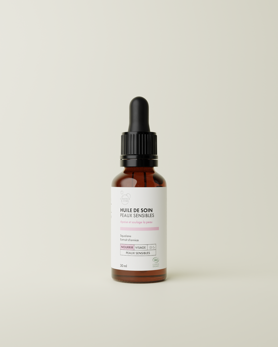 Huile de soin peaux sensibles