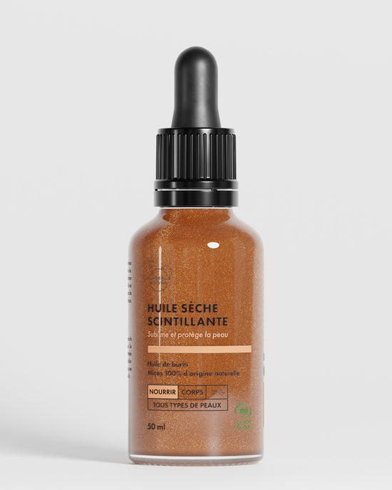 Huile sèche scintillante