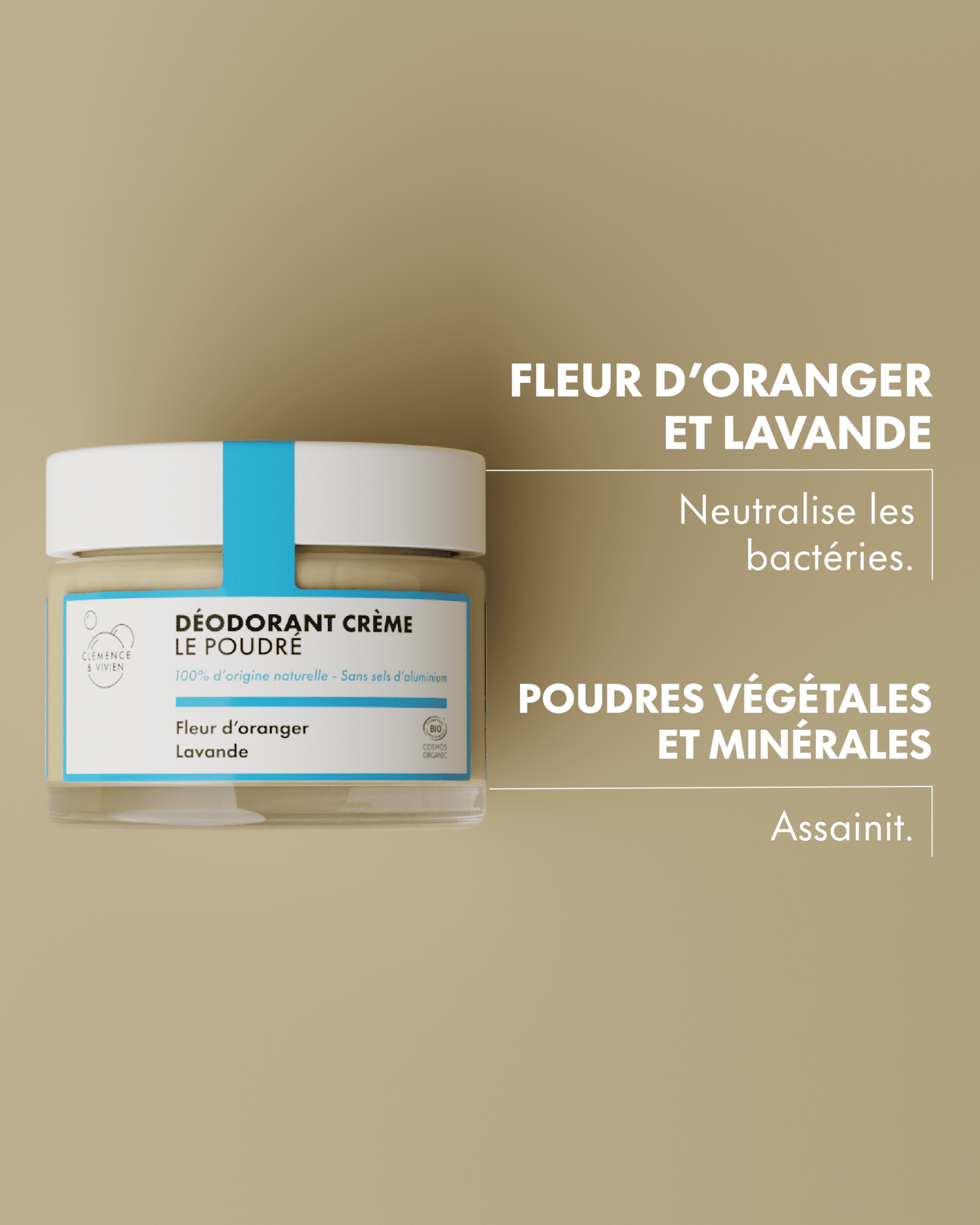 Déodorant naturel le poudré - Clémence & Vivien