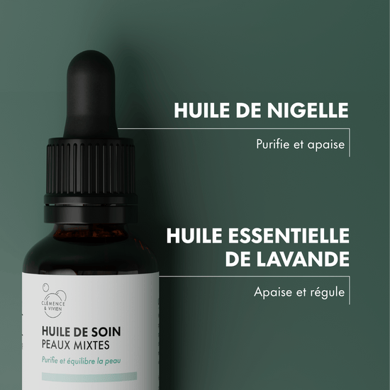 Huile de soin peaux mixtes - Clémence & Vivien