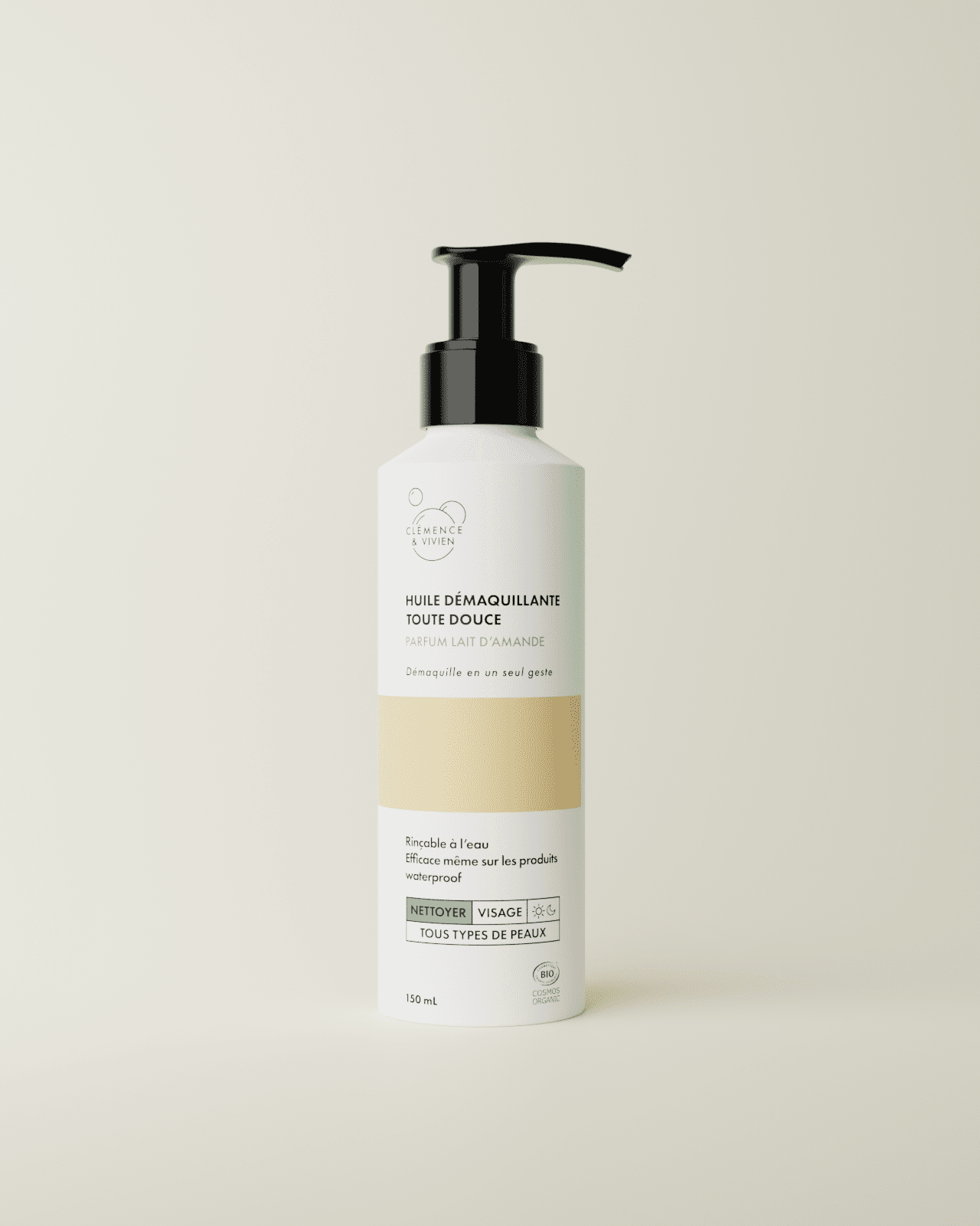 Huile démaquillante toute douce parfum lait d'amande - Clémence & Vivien
