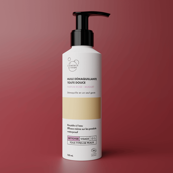 Huile démaquillante toute douce parfum rose - muguet 150 ml - Clémence & Vivien